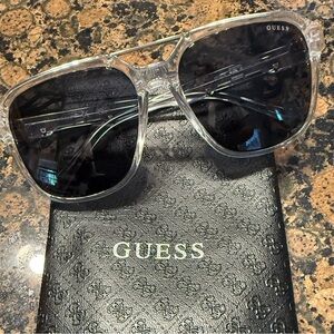 Guess Transparent Oversized Frame Sunglasses